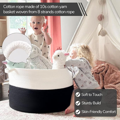 INDRESSME Large Cotton Rope Baskets - Image 2