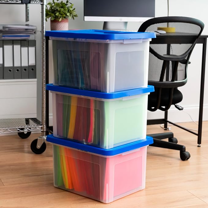 IRIS USA 3-Pack 35 Qt. Letter/Legal File Box - Image 4