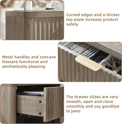 LEYAOYAO Fluted Nightstand - Image 4