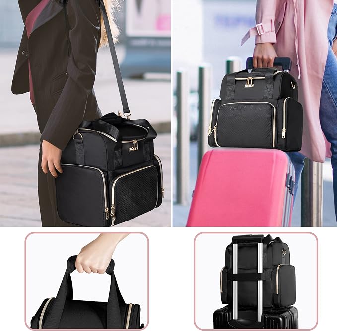 Large Cosmetic Bag with 3 Removable Case, Double Layer Travel Organizer with - Image 6