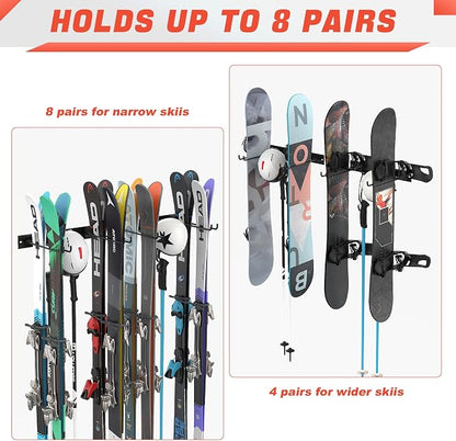 WALMANN Garage Ski Rack, Indoor Ski Hangers - Image 4