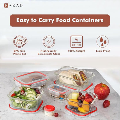 Razab 35 Pc Set Glass Food Storage Containers - Image 7