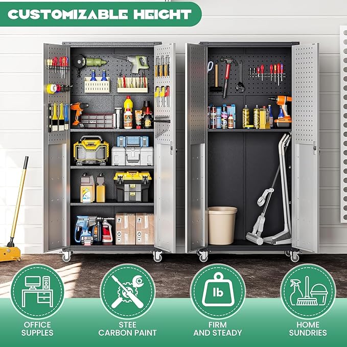10-Piece Heavy Duty Steel Garage Cabinet System - Image 3