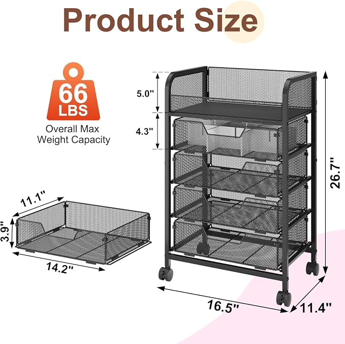 Hongtamoya Makeup Cart Organizer - Image 6