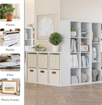 Cube Storage Organizer Bookcase, Decorative 11 inch Open Back Cubical Shelf - Image 7