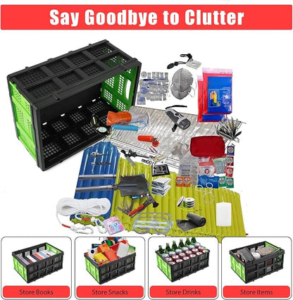 55L Collapsible Crates for Storage, Stackable & Collapsible Milk Crates - Image 3