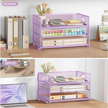Subekyu 3 Tier Letter Tray Paper Organizer - Image 7