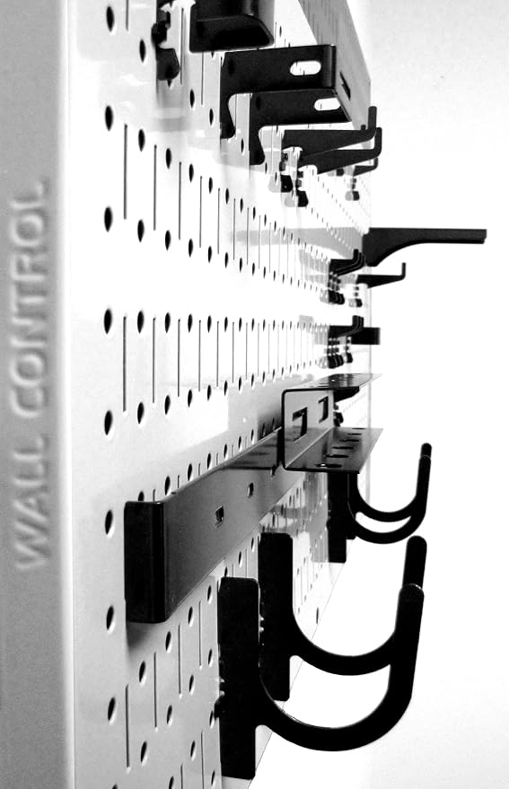 Pegboard Rack Wall Control Home & Garage Tool Storage & Organization White - Image 9