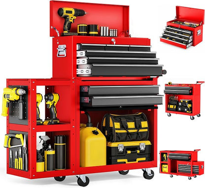 LDHTHOPI 8-Drawer Rolling Tool Chest, Assembled Metal Tool Storage Cabinet by LDHTHOPI