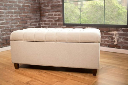Homepop Home Decor | Tufted Ainsley Button Storage Ottoman Bench - Image 7