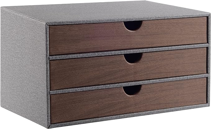 Cloth-effect Faux Leather Desk Organizer File Cabinet Executive Office Supplies by RHCSZ