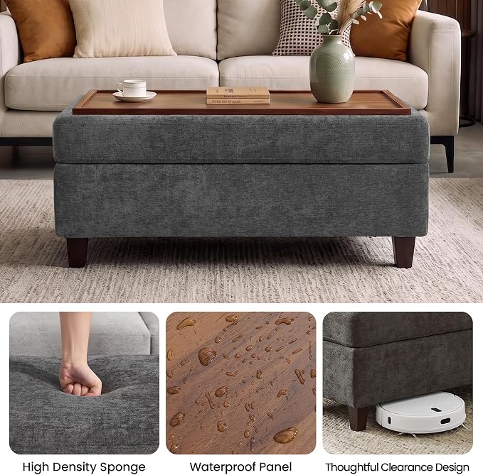 GENTEACO 45" Storage Ottoman Bench - Image 7