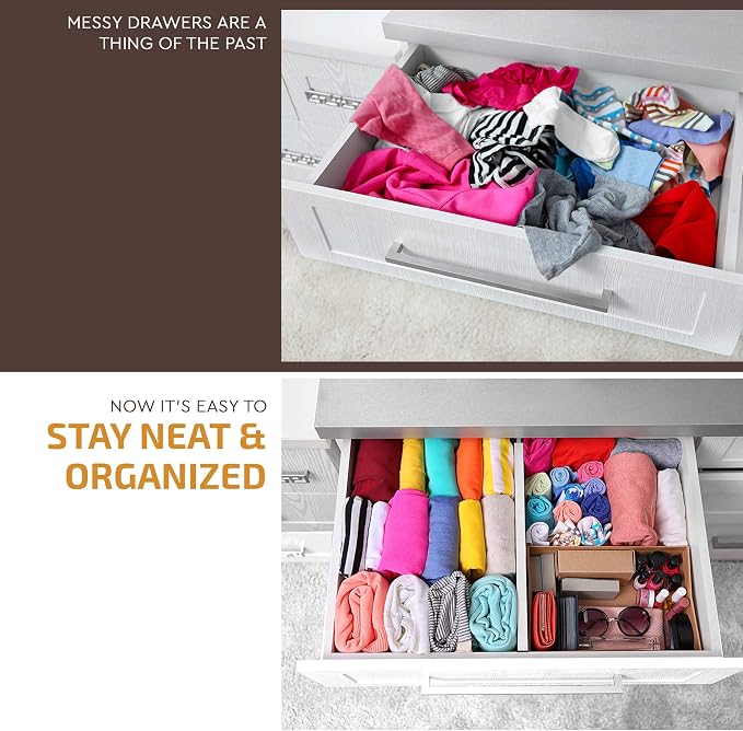 4-Pack Bamboo Drawer Dividers - Image 6
