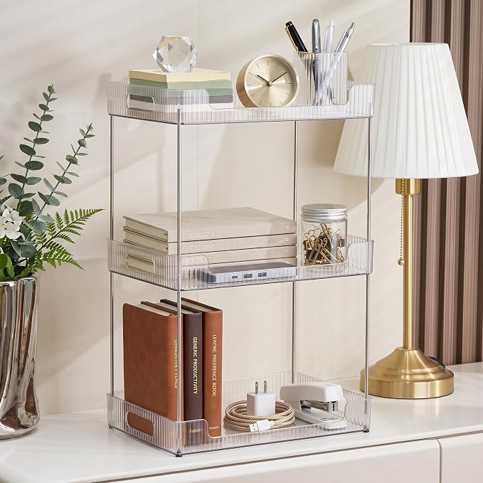 Goderewild 3 Tier Bathroom Counter Organizer, Fits A4 Size Makeup Organizer - Image 8