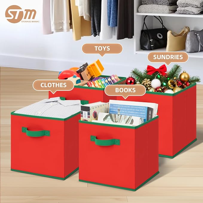 STORAGE MANIAC Storage Cubes, 11 Inch Durable 6 Pack Storage Shelf Basket - Image 3