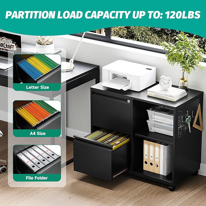 SISESOL 2 Drawer File Cabinet - Image 3