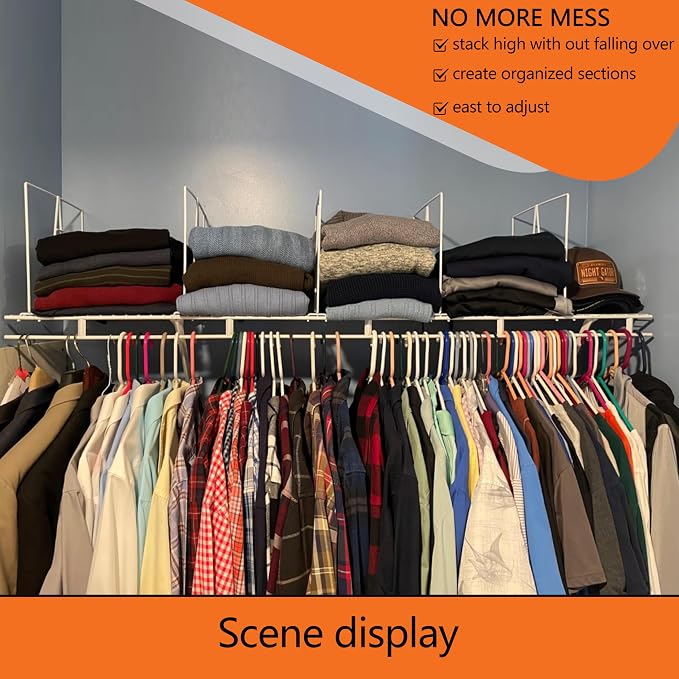 shelf dividers, create 40% more closet space, 12 inch wire shelf dividers - Image 5