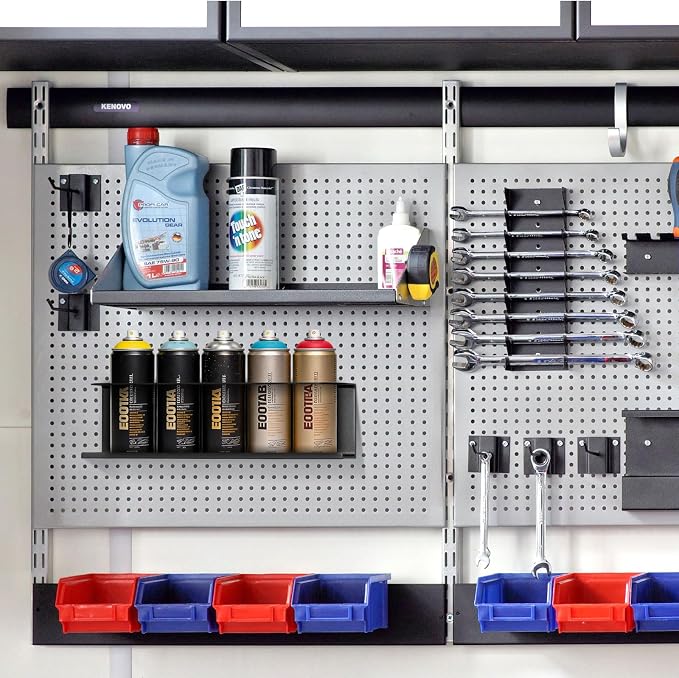 Touri 2 Pack Spray Can Holder for Garage and Workspace, Wall-Mounted Steel - Image 6
