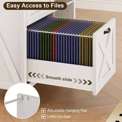 Halitaa 3 Drawers Farmhouse File Cabinet - Image 5