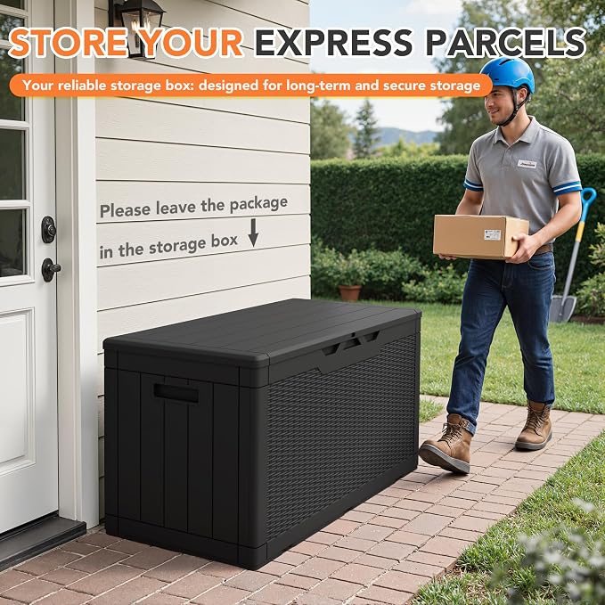 105 Gallon Deck Box Outdoor Indoor Waterproof Storage Box - Image 4
