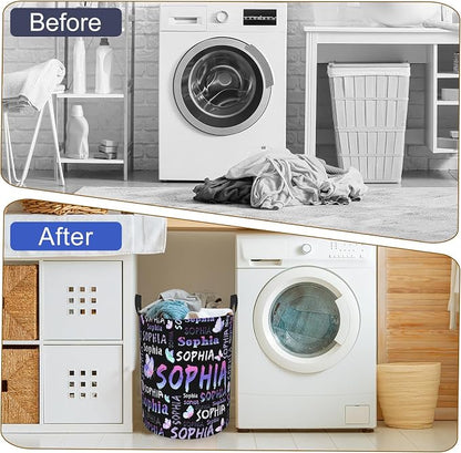 Custom Name Laundry Hamper, Personalized Laundry Basket - Image 7