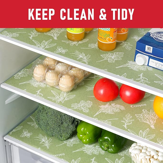 Cooyes Large Fridge Liners for Refrigerator, 17.7" × 24", Drawer & Shelf Liners - Image 2