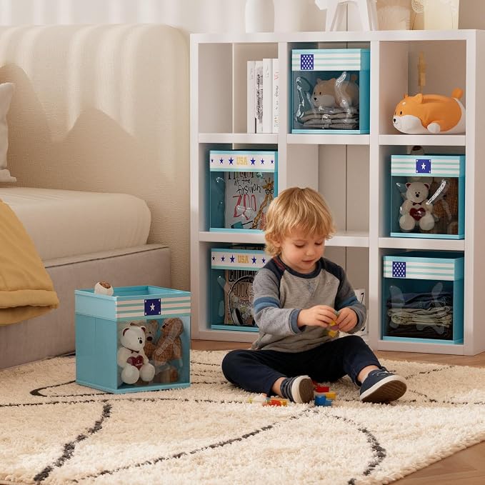 homyfort 11x11 Inch Storage Cube Bins, Fabric Cube Storage Organizer Baskets Box - Image 8