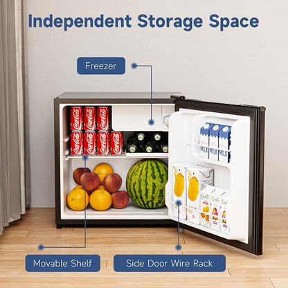 BANGSON Small Refrigerator, 1.6 Cu.Ft Mini Fridge - Image 6