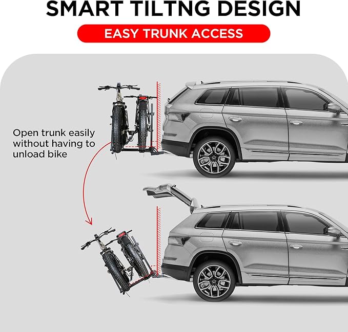 Aluminum Hitch Mounted Bike Carrier 200 LBS Capacity - Image 5