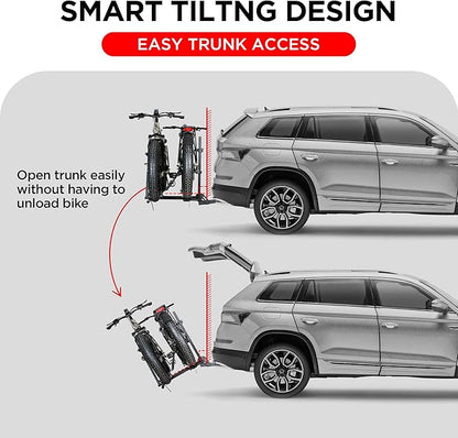 Aluminum Hitch Mounted Bike Carrier 200 LBS Capacity - Image 5