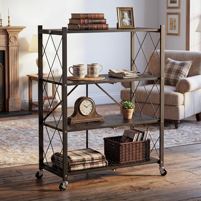 4-Tier Foldable Storage Shelves - Image 5