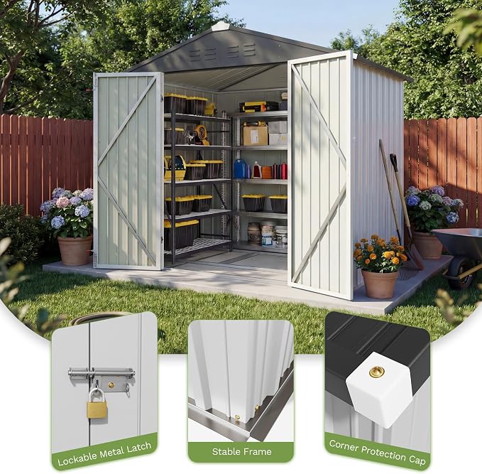 Patiowell 6x4 FT Outdoor Storage Shed - Image 5