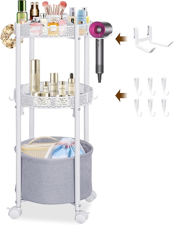 Rolling Makeup Cart Organizer by SimpleandNeatLife