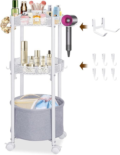 Rolling Makeup Cart Organizer by SimpleandNeatLife