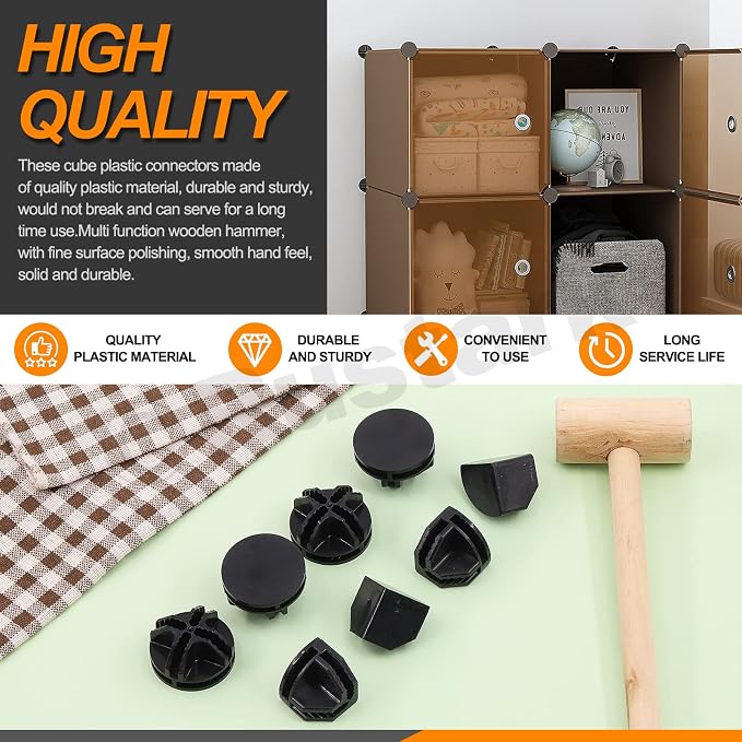91Pcs Black Wire Grid Cube Connectors - Image 3