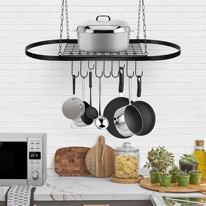 Sorbus® Pot and Pan Rack for Ceiling - Image 2