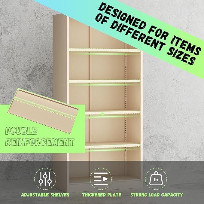 INTERGREAT Tall Metal Storage Cabinet, Utility Cabinets - Image 6