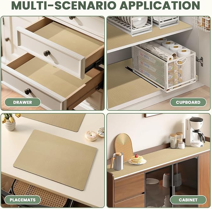 Drawer Liner and Shelf Liner for Kitchen Cabinet Liner Non-Adhesive Non-Slip - Image 7