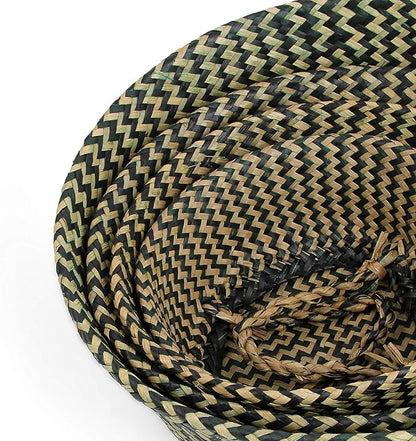 Woven Seagrass Belly Basket for Storage, Picnic and Groceries - Image 6