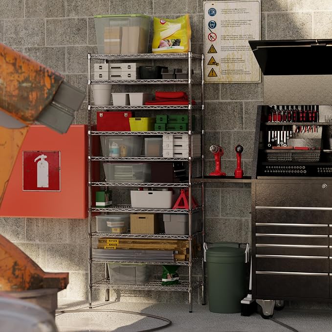 18" Deep x 36" Wide x 86" Height Wire Shelving Kit | 10-Tier | NSF Commercial - Image 5