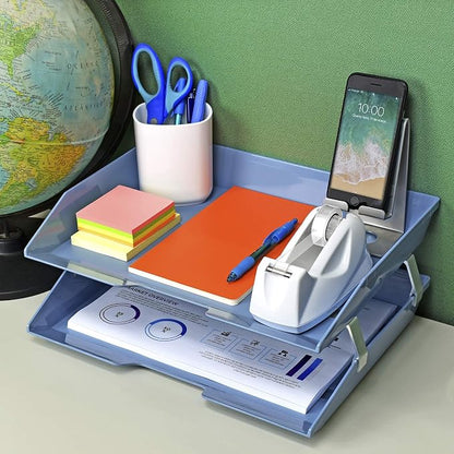 Acrimet Facility 2 Tier Letter Tray, Side Load, Letter Size/A4, Desktop File - Image 3