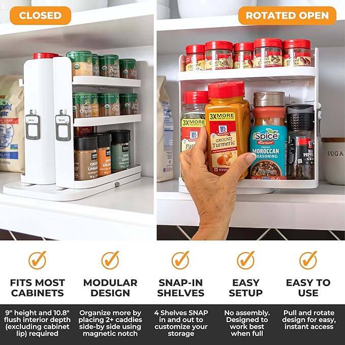 Spice Rack Organizer for Cabinet - Image 3