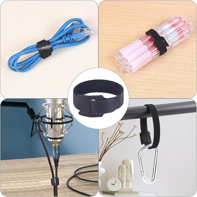 150PCS 8 Inch Reusable Cable Ties Wire Ties Cord Organizer Cable Organizer - Image 9