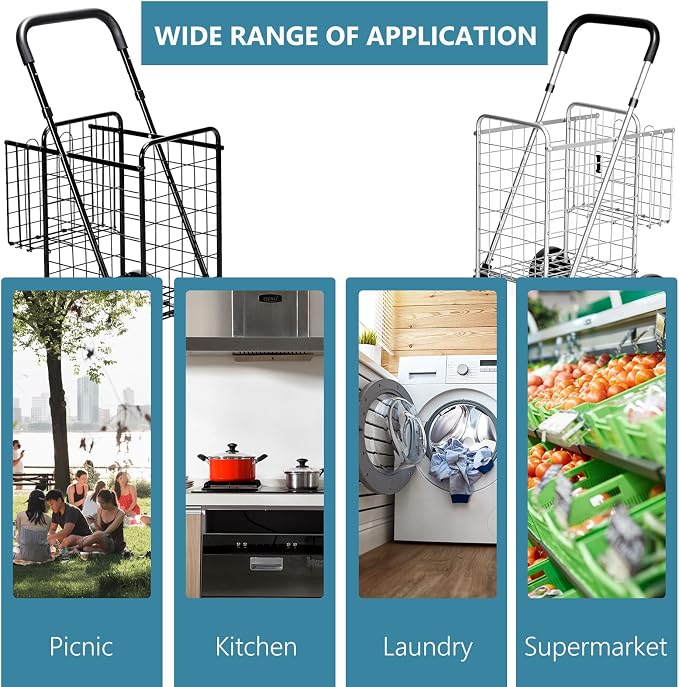 Foldable Grocery Shopping Cart - Image 9
