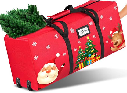 Christmas Tree Storage Bag, Fits Up to 9Ft Xmas Disassembled Tree, Heavy Duty by Jvgoo