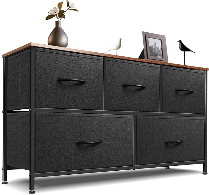 Dresser for Bedroom with 5 Drawers, Chest of Drawers, Storage Drawers Organizer by Sonharlar