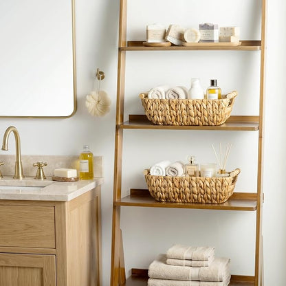 StorageWorks Hand-Woven Small Wicker Baskets, Water Hyacinth Storage Baskets - Image 2