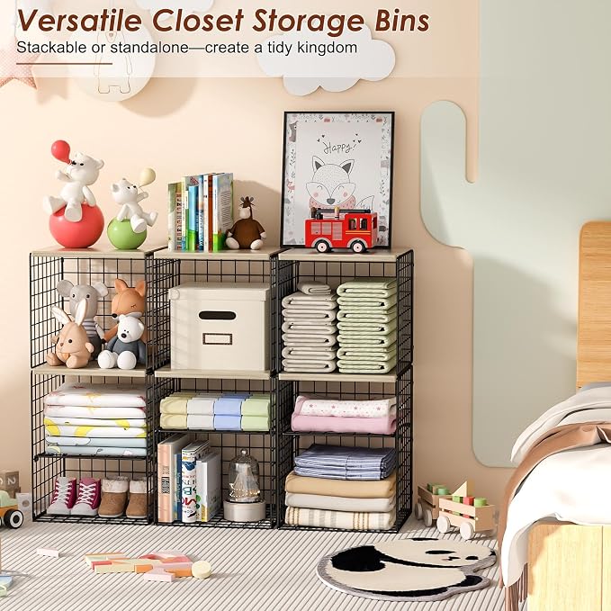 2 Pack Closet Organizer System, Extra Tall Stackable Closet Shelves | Large - Image 6