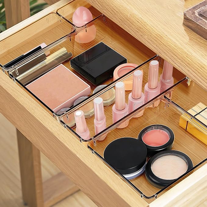 25 PCS Drawer Organizer Set, 5 Varied Size Bathroom and kitchen Drawer cabinet - Image 5
