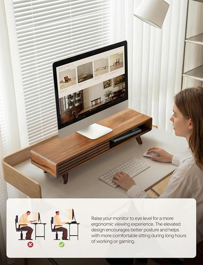 Tinamo 24" Wood Monitor Stand Riser - Image 5